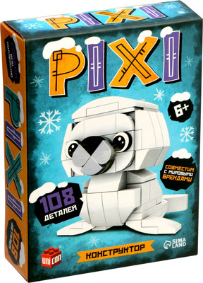 Микроконструктор Unicon Pixi. Тюлень 30001-1 / 10797793 (108эл) - 