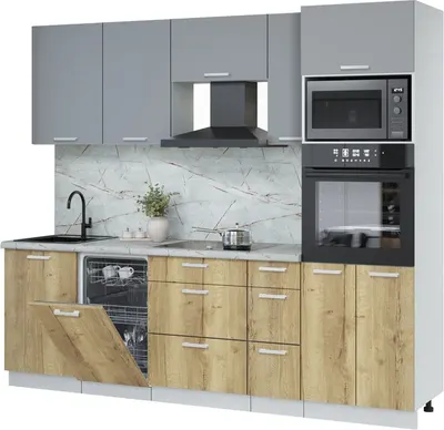 

Кухонный гарнитур, Мила Лайт 2.45-ПМ3