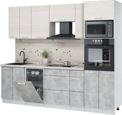 

Кухонный гарнитур, Мила Лайт 2.55-ПМ3