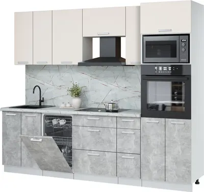 

Кухонный гарнитур, Мила Лайт 2.55-ПМ3