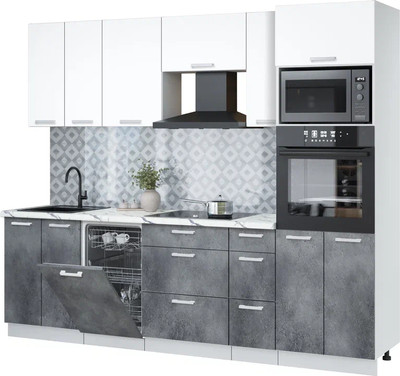 

Кухонный гарнитур, Мила Лайт 2.55-ПМ3