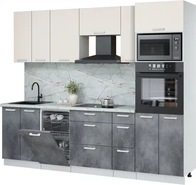 

Кухонный гарнитур, Мила Лайт 2.55-ПМ3