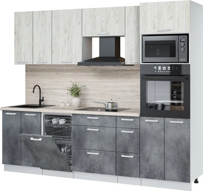 

Кухонный гарнитур, Мила Лайт 2.55-ПМ3