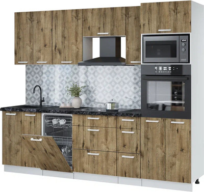 

Кухонный гарнитур, Мила Лайт 2.55-ПМ3