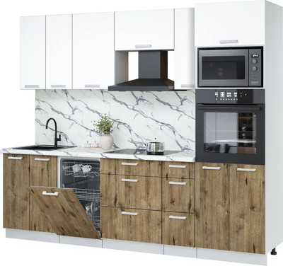 

Кухонный гарнитур, Мила Лайт 2.55-ПМ3