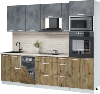 

Кухонный гарнитур, Мила Лайт 2.55-ПМ3