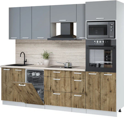 

Кухонный гарнитур, Мила Лайт 2.55-ПМ3