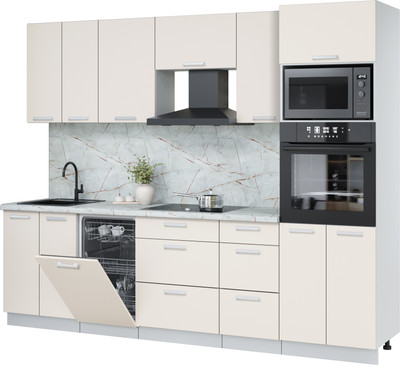 

Кухонный гарнитур, Мила Лайт 2.65-ПМ3