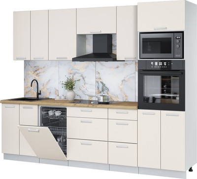 

Кухонный гарнитур, Мила Лайт 2.65-ПМ3