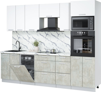 

Кухонный гарнитур, Мила Лайт 2.65-ПМ3