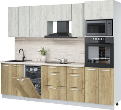 

Кухонный гарнитур, Мила Лайт 2.65-ПМ3