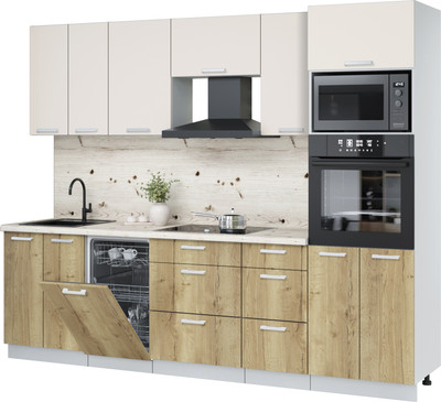 

Кухонный гарнитур, Мила Лайт 2.65-ПМ3