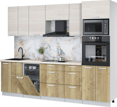 

Кухонный гарнитур, Мила Лайт 2.65-ПМ3