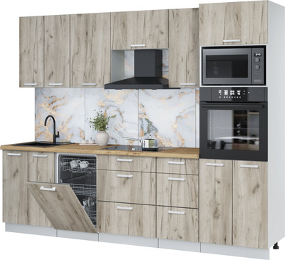 

Кухонный гарнитур, Мила Лайт 2.65-ПМ3