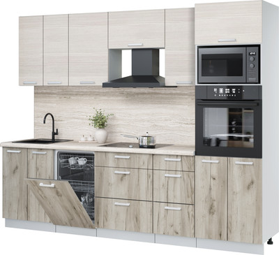 

Кухонный гарнитур, Мила Лайт 2.65-ПМ3