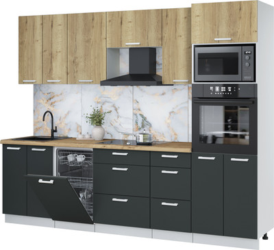 

Кухонный гарнитур, Мила Лайт 2.65-ПМ3