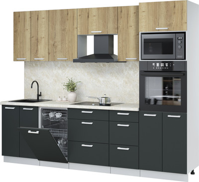 

Кухонный гарнитур, Мила Лайт 2.65-ПМ3