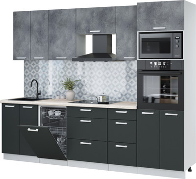 

Кухонный гарнитур, Мила Лайт 2.65-ПМ3