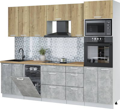 

Кухонный гарнитур, Мила Лайт 2.65-ПМ3