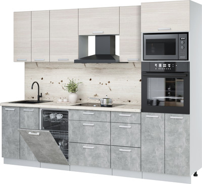 

Кухонный гарнитур, Мила Лайт 2.65-ПМ3