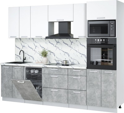 

Кухонный гарнитур, Мила Лайт 2.65-ПМ3