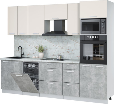 

Кухонный гарнитур, Мила Лайт 2.65-ПМ3