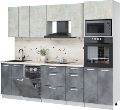 

Кухонный гарнитур, Мила Лайт 2.65-ПМ3