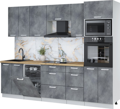 

Кухонный гарнитур, Мила Лайт 2.65-ПМ3