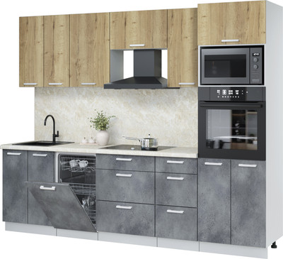 

Кухонный гарнитур, Мила Лайт 2.65-ПМ3