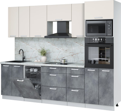 

Кухонный гарнитур, Мила Лайт 2.65-ПМ3