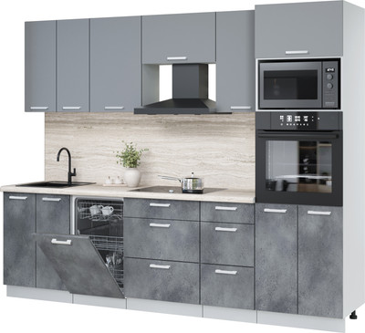 

Кухонный гарнитур, Мила Лайт 2.65-ПМ3