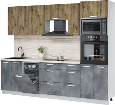 

Кухонный гарнитур, Мила Лайт 2.65-ПМ3