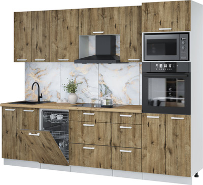 

Кухонный гарнитур, Мила Лайт 2.65-ПМ3