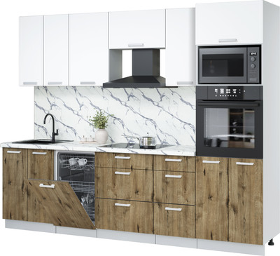 

Кухонный гарнитур, Мила Лайт 2.65-ПМ3