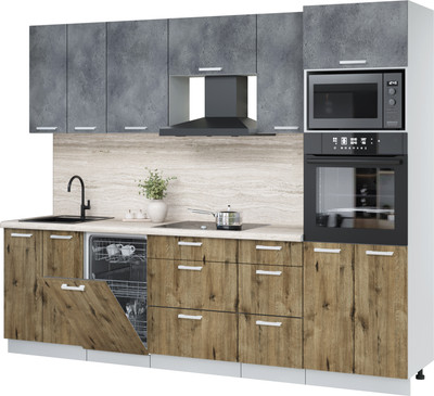 

Кухонный гарнитур, Мила Лайт 2.65-ПМ3