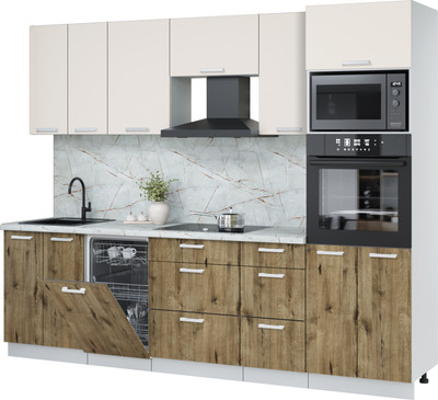 

Кухонный гарнитур, Мила Лайт 2.65-ПМ3