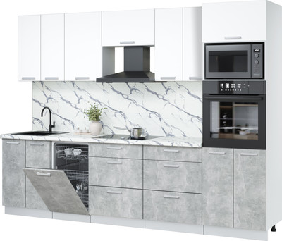 

Кухонный гарнитур, Мила Лайт 2.85-ПМ3