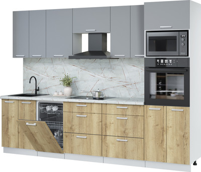 

Кухонный гарнитур, Мила Лайт 2.85-ПМ3