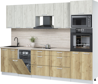 

Кухонный гарнитур, Мила Лайт 2.85-ПМ3