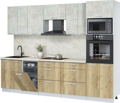 

Кухонный гарнитур, Мила Лайт 2.85-ПМ3