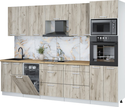 

Кухонный гарнитур, Мила Лайт 2.85-ПМ3