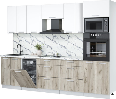 

Кухонный гарнитур, Мила Лайт 2.85-ПМ3