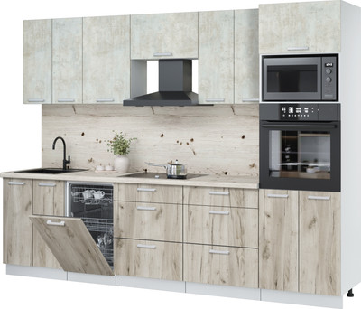 

Кухонный гарнитур, Мила Лайт 2.85-ПМ3