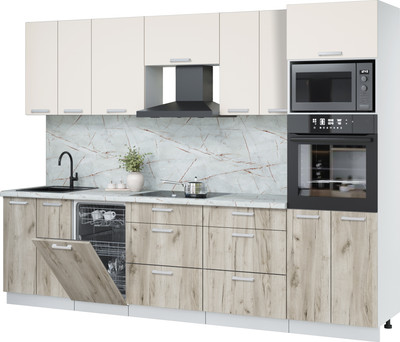 

Кухонный гарнитур, Мила Лайт 2.85-ПМ3