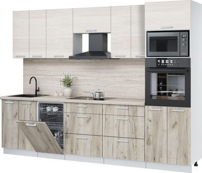 

Кухонный гарнитур, Мила Лайт 2.85-ПМ3