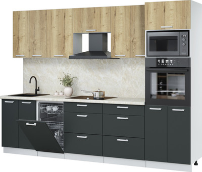 

Кухонный гарнитур, Мила Лайт 2.85-ПМ3