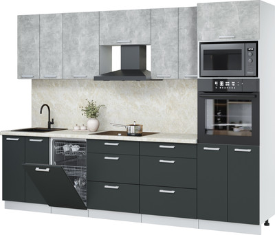 

Кухонный гарнитур, Мила Лайт 2.85-ПМ3