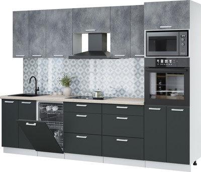 

Кухонный гарнитур, Мила Лайт 2.85-ПМ3