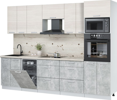 

Кухонный гарнитур, Мила Лайт 2.85-ПМ3