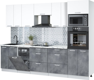 

Кухонный гарнитур, Мила Лайт 2.85-ПМ3